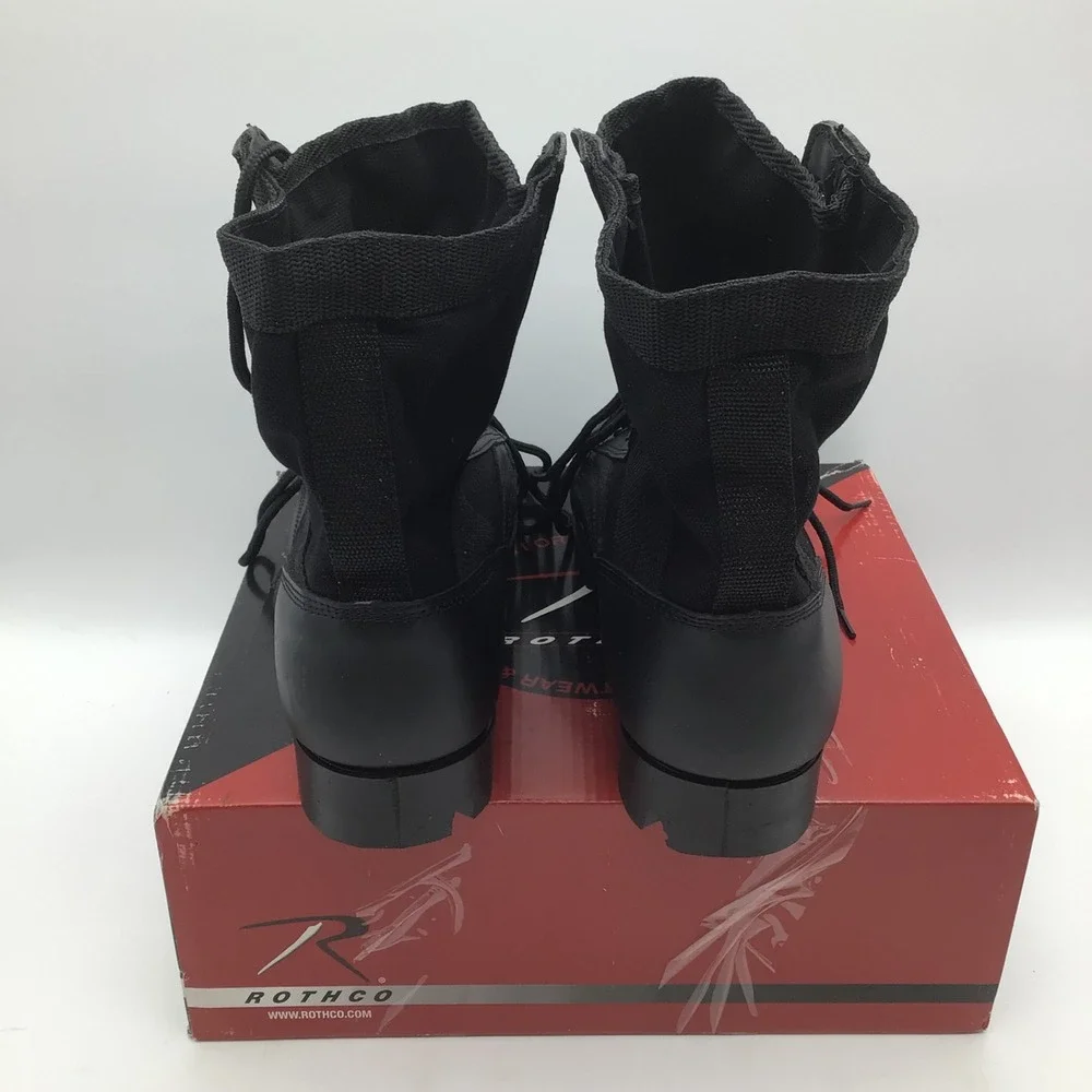 Rothco 5081 GI Type Jungle Boot Black Leather Canvas Tactical Combat Mens 11R - Picture 4 of 8